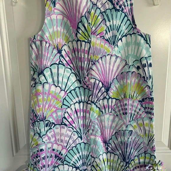 Lilly Pulitzer Seashell Embroidered Colorful Preppy Cute Sleeveless Dress Sz 10 - Picture 4 of 4